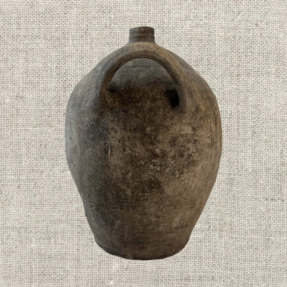 19c French Provincial Stoneware Olive Oil Jug - Picture 3 of 4